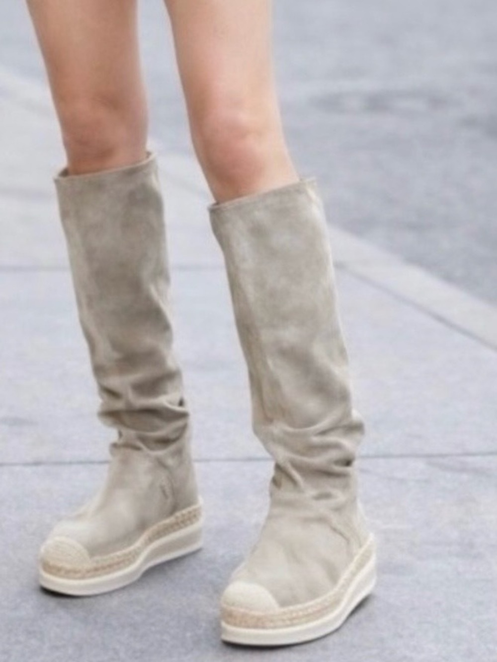 PRADA Rope Trim Boot EU 38 Taupe
Suede Espadrille Platform NEW - Picture 4 of 13
